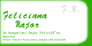 feliciana major business card